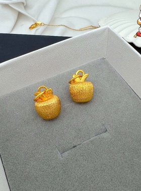 铜合金越南沙金平安果吊坠实心小苹果挂坠送女友礼物手工久不掉色