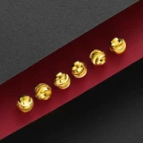 Медные золотые бусины, браслет с одной бусиной, металлическое украшение-шарик, аксессуары, не выцветает, 8мм, DIY