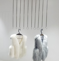 Clothing Store Rings Stainless Steel Hooks Long Hook Hanger Rack upper wall hanger hanging boom Boom Clothes Rack