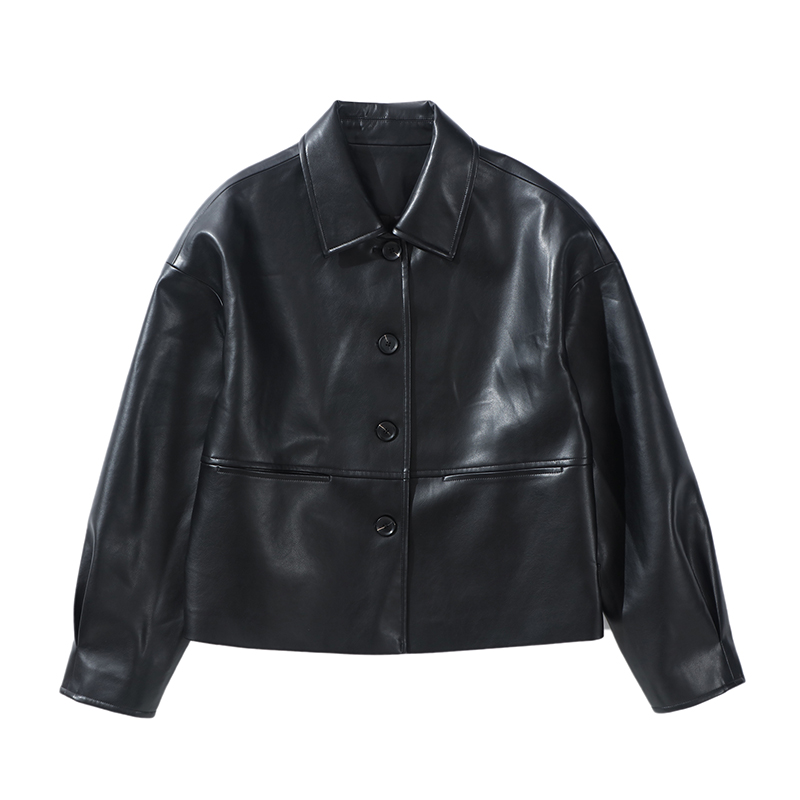 jicouture“摩登年代”法式短款皮衣秋季新款高级复古休闲外套女,淘宝优惠券,粉丝福利购,淘宝优惠卷