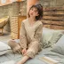 Tháng quần áo mùa xuân và mùa hè cotton sau sinh cho con bú Phụ nữ mang thai Bộ đồ ngủ nữ mùa hè cho bà mẹ cho con bú - Giải trí mặc / Mum mặc