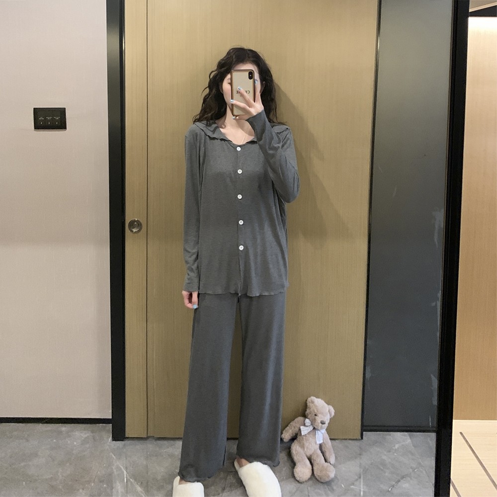 月子服2022春秋季坑条纯棉产后睡衣 诺初宠爱家居服套装