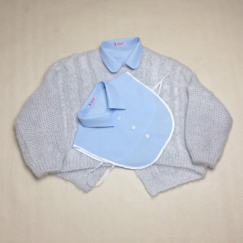 蓝色内搭韩版男女衬衫假领子方领多功能节约单独开衫高档气质秋冬,淘宝优惠券,粉丝福利购,淘宝优惠卷