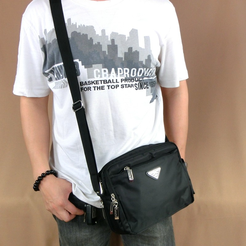 星龙简约男包休闲尼龙包小方包单肩斜挎包防水户外男士女收钱背包,淘宝优惠券,粉丝福利购,淘宝优惠卷