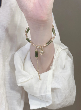 天然橄榄石新中式国风铃铛吊坠