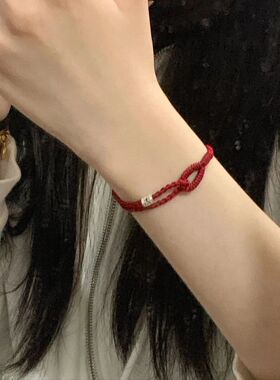 手工编织红绳手链女手链