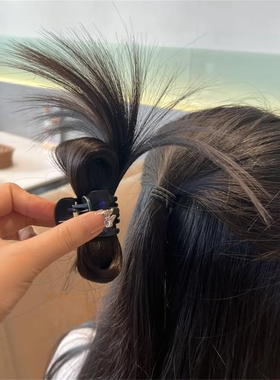 辣妹半扎毽子头假发抓夹新款