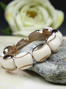 弹力白色欧美风饰品手环