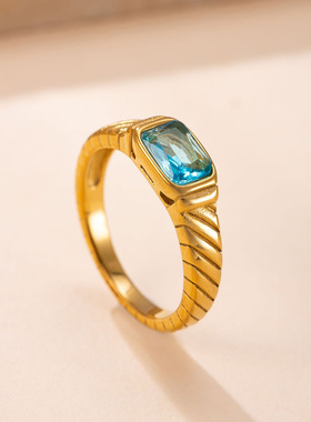 跨境爆款复古宫廷锆石戒指