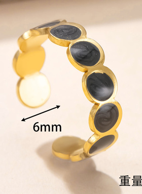 跨境不锈钢18K镀金爱心戒指