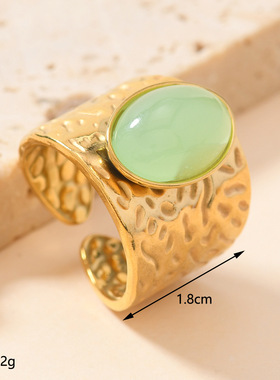 欧美简约轻奢不锈钢开口戒