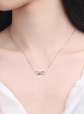 8字形无限大符号s925纯银简约爱