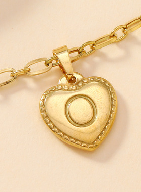 跨境潮流不锈钢钛钢爱心吊坠