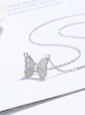 925银蝴蝶项链女轻奢时尚甜美
