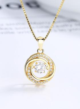 圆环形灵动项链女小众设计感简约