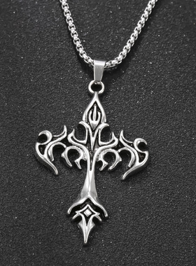 跨境热销不锈钢十字架项链