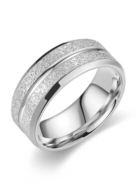 跨境热销不锈钢简约8MM磨砂情