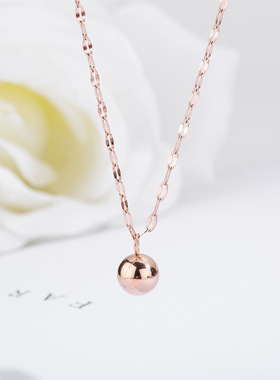 新款钛钢玫瑰金嘴唇项链