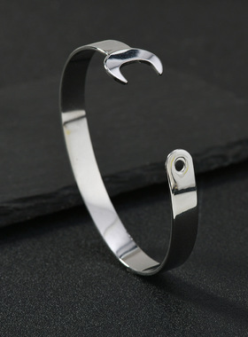 欧美热销钛钢C形扳手手镯