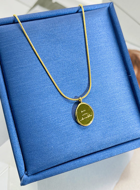 韩版钛钢镀金不规则锁骨链