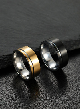 简约8mm钛钢戒指厂家2