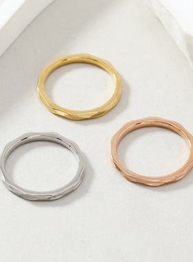 跨境供应不锈钢极细菱形戒指