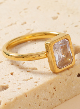 韩版锆石长方形戒指26