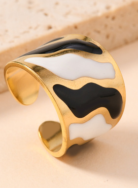 时尚简约不锈钢开口戒指