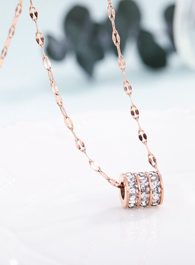 新款锆石圆环锁骨链01