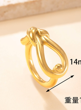 欧美钛钢镂空叠戴戒指