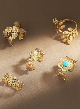 欧美新款热销戒指不锈钢真空电镀