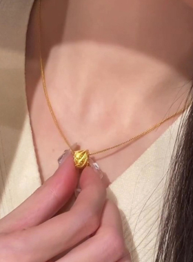 金色小蛮腰复古细闪锁骨链女款