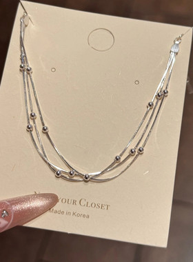 多层蛇骨转运珠手链轻奢百搭女款