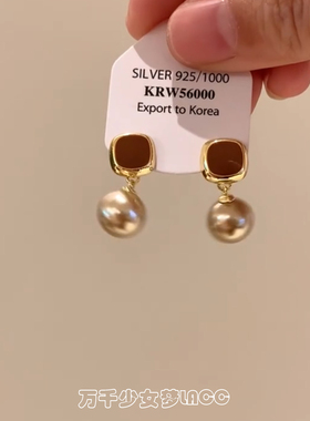 早秋耳环套装复古美拉德闪钻