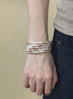 中古vintage珠珠多层手镯