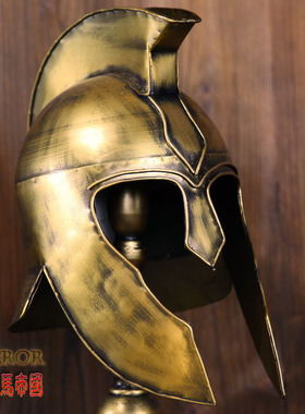 原创设计 仿古欧式酒吧摆设 斯巴达300勇士头盔 复古怀旧铁艺头盔