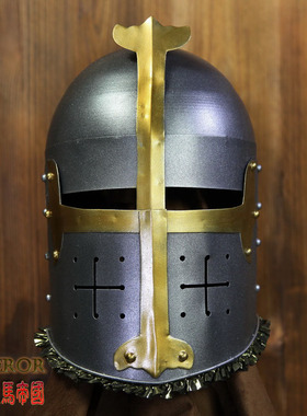 欧式风酒吧头盔铁艺金属影视道具