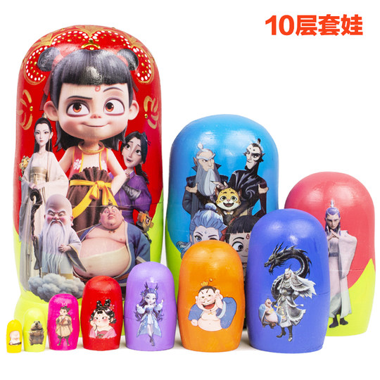 10-layer Russian matryoshka movie version special grade basswood made of Children's Day gift educational toys crafts ornaments