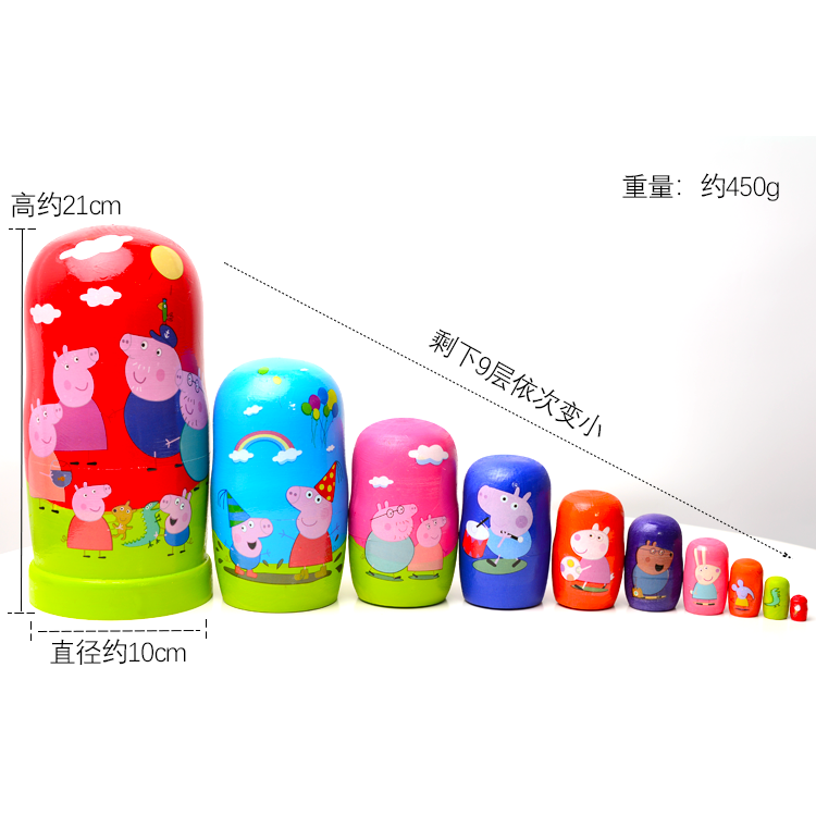 10层俄罗斯套娃电影版特级椴木制造六一礼物益智玩具工艺品摆件,淘宝优惠券,粉丝福利购,淘宝优惠卷