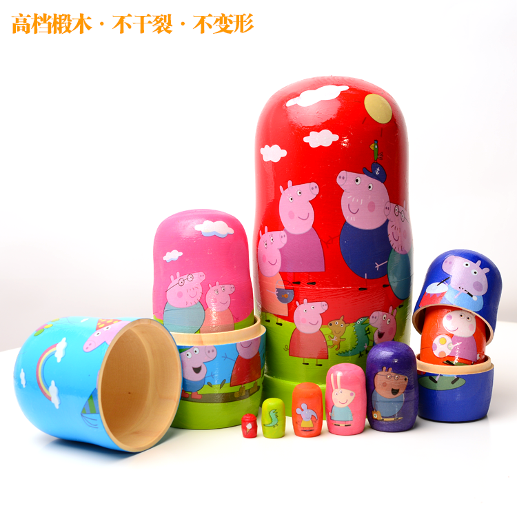 10层俄罗斯套娃电影版特级椴木制造六一礼物益智玩具工艺品摆件,淘宝优惠券,粉丝福利购,淘宝优惠卷