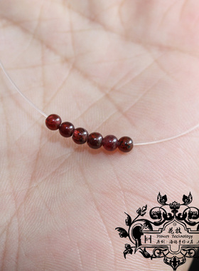 玛瑙星空石榴石透明隐形项链