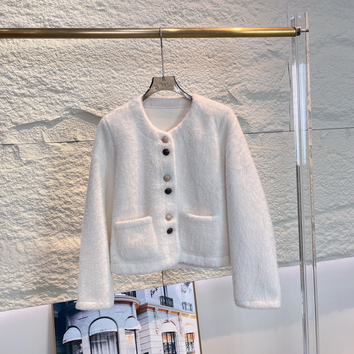 七七设计法式浪漫～环保皮草毛绒绒小香风短外套26900,淘宝优惠券,粉丝福利购,淘宝优惠卷