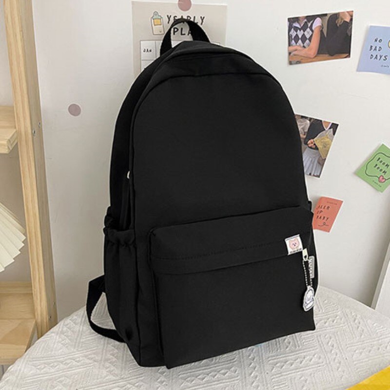 Sweet Soft Sister Solid Color Large Capacity Student Schoolb - 图1