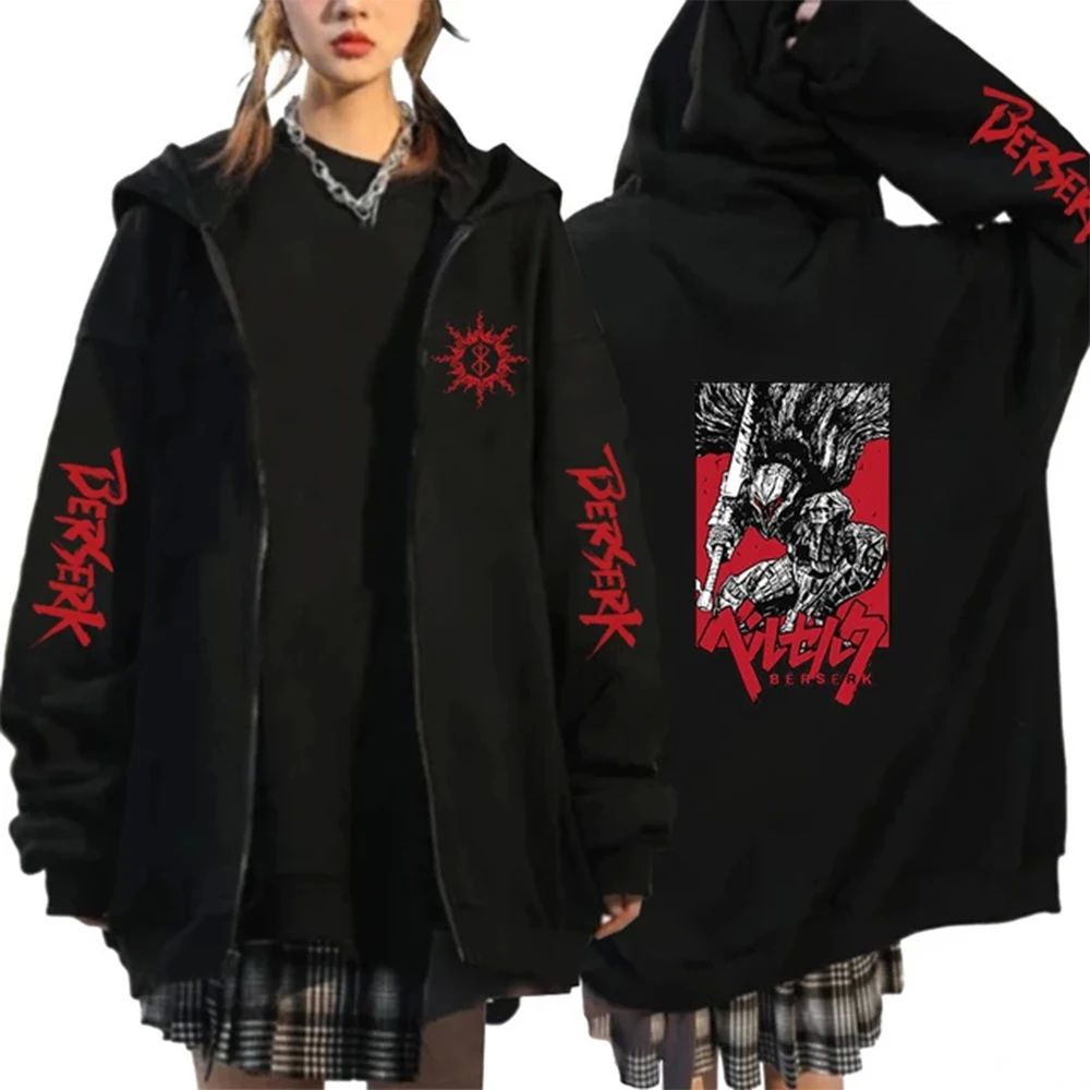 Japanese Berserk Anime Hoodie Guts Eyes Manga Hoodies Haraju-图0