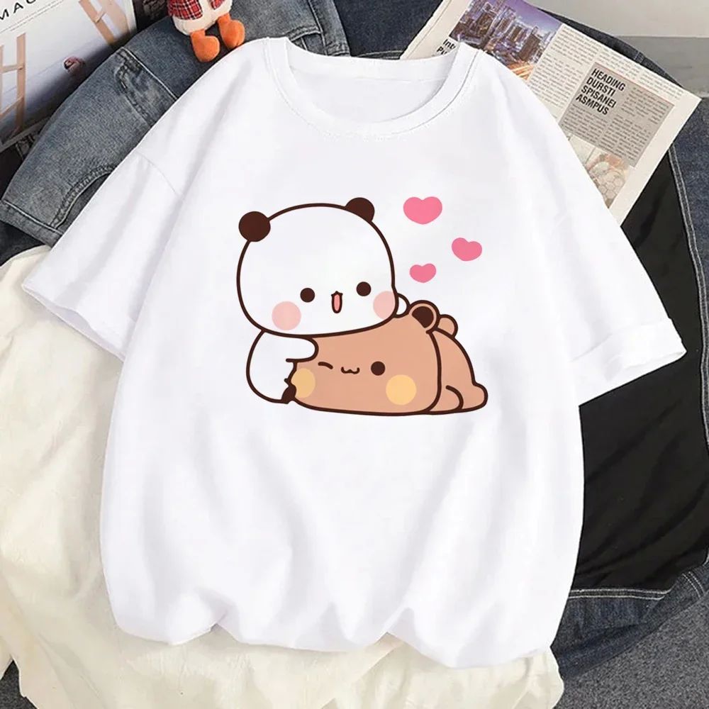 Bubu Dudu T Shirt Women Kawaii Cartoon Y2k Punk Funny T-shir - 图0