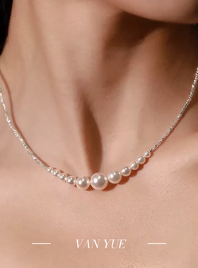 S925银施家珠碎银子项链 约39.5+7.5cm 约11.2g