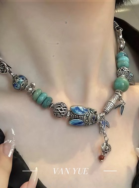 S925银滴胶知了驴吊坠滴胶蝙蝠竹节松石寿桃南红手链