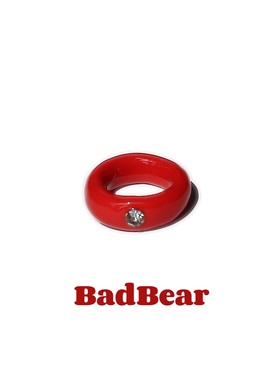 坏熊集市素圈戒指闪钻定制指围