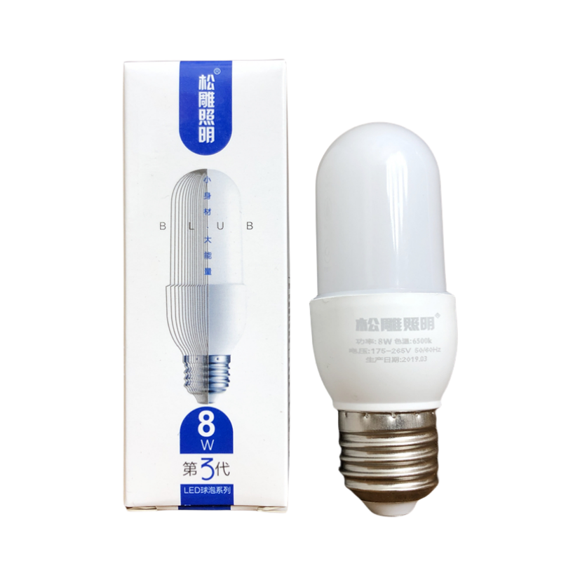 松雕 E27大螺口 长条LED节能灯泡8W12W18W36W超亮LED灯 室内光源 - 图2