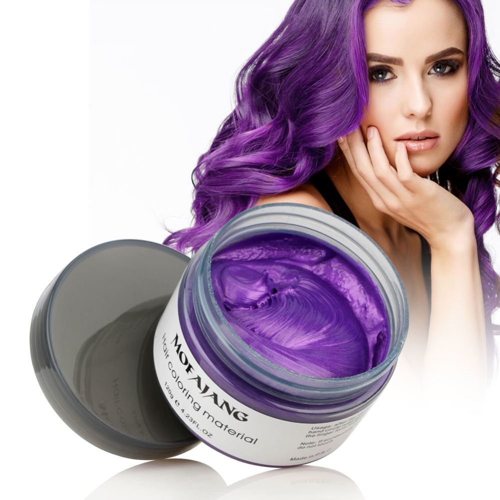 Hair Color Wax Dye Color Wax Dye 日本奶奶灰一次性发泥多彩色 - 图1